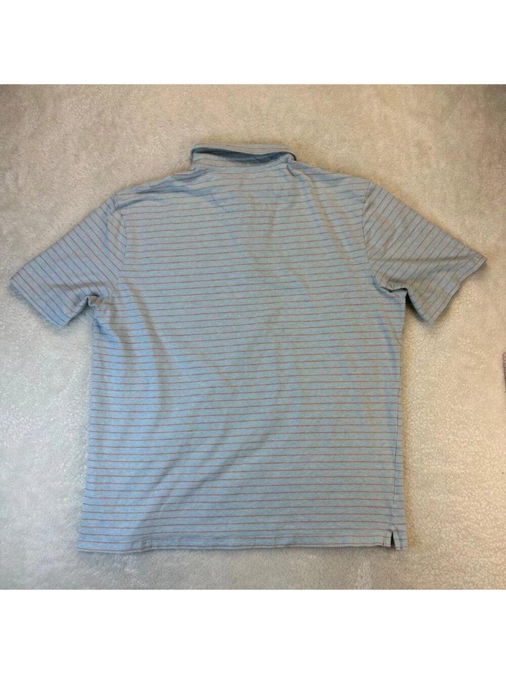 Johnnie-O Hangin' Out Neese Polo Shirt Mens XL Blue Orange Striped Short Sleeve - Picture 4 of 12